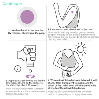 &lt;Cardflower&gt; แผ่นสติกเกอร์ UV ป้องกันรังสียูวี 12 ชิ้น