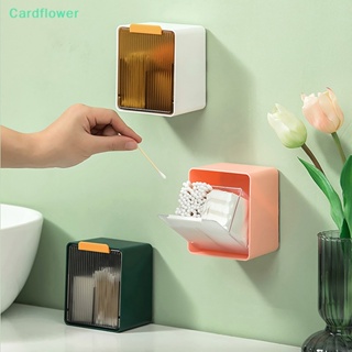 &lt;Cardflower&gt; กล่องเก็บเครื่องประดับ สําลีก้าน ขนาดเล็ก กันฝุ่น แบบติดผนังห้องน้ํา