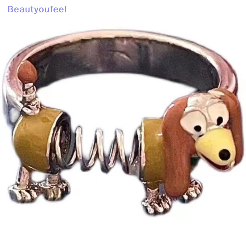 beautyoufeel-แหวนนิ้วมือ-ลายการ์ตูนสุนัขน่ารัก-ปรับได้-เครื่องประดับ-สําหรับปาร์ตี้-ของขวัญ