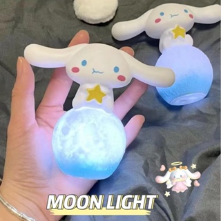 โคมไฟกลางคืน ลายการ์ตูนอนิเมะ Kuromi Melody Sanrio Cinnamoroll Moon น่ารัก สําหรับตกแต่งห้องนอน ห้องนอน