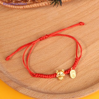 [Beautyoufeel] สร้อยข้อมือเชือก สีแดง นําโชค สไตล์จีน 2024 ของขวัญคริสต์มาส ปีใหม่