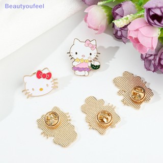 SANRIO [Beautyoufeel] เข็มกลัด ลายการ์ตูนอนิเมะ Hello Kitty Kuromi Cinnamon My Melody น่ารัก เครื่องประดับแฟชั่น สําหรับติดกระเป๋าเป้สะพายหลัง