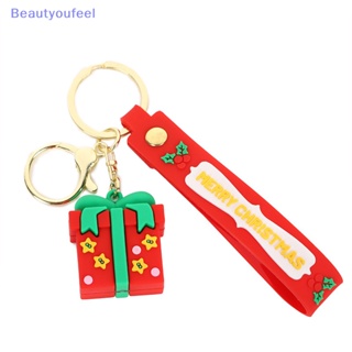 [Beautyoufeel] พวงกุญแจ จี้ยางนิ่ม รูปมนุษย์ขนมปังขิง ต้นคริสต์มาส กวาง สโนว์แมน ซานต้าครอส น่ารัก เครื่องประดับ สําหรับของขวัญคริสต์มาส