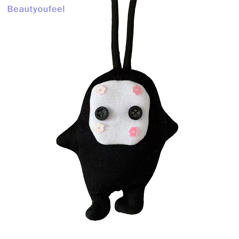 beautyoufeel-พวงกุญแจ-จี้ตุ๊กตาการ์ตูนอนิเมะ-no-face-man-ขนนิ่ม-ของขวัญ-สําหรับห้อยกระเป๋า
