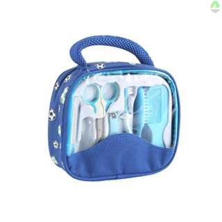 Portable Baby Grooming Kit Baby Safety Care Set with Comb Brush Nail Clipper Scissors  Nail File Finger  Storage Bag[27][New Arrival]