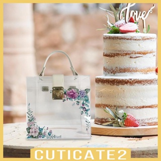 [Cuticate2] ถุงขนมหวาน แบบใส พร้อมหูหิ้ว สําหรับใส่ของขวัญวันเกิด งานแต่งงาน