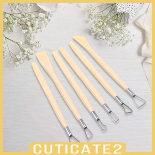 [Cuticate2] เครื่องมือแกะสลัก สองด้าน พร้อมปลายหลายแบบ สําหรับแกะสลัก ตกแต่งรายละเอียด 6 ชิ้น