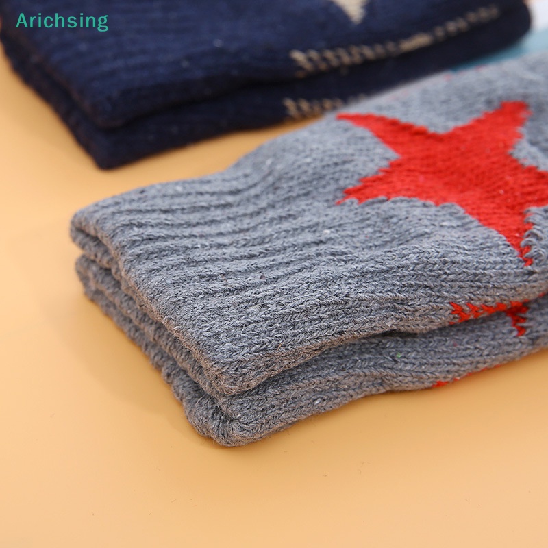 lt-arichsing-gt-ถุงมือถักนิตติ้ง-แบบครึ่งนิ้ว-อบอุ่น-ลายดาวห้าแฉก-y2k-สําหรับผู้ชาย-ผู้หญิง