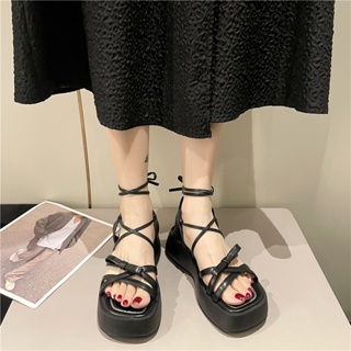Aès   รองเท้าแตะ รองเท้าแฟชั่น สะดวกสบาย ฟชั่น ด้านล่างหนา 2023 ใหม่  ทันสมัย สวยงาม Korean Style High quality B98G0BN 36Z230909
