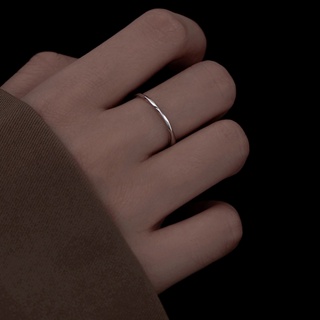 แหวนแฟชั่น ทรงกลม สีเงิน เรียบง่าย ไม่จางหาย เข้ากับทุกการแต่งกาย เครื่องประดับ สําหรับผู้หญิง ของขวัญแต่งงาน