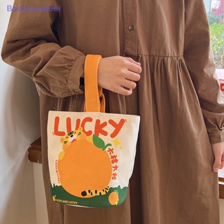 [Beautyoufeel] กระเป๋าถือ กระเป๋าช้อปปิ้งลําลอง ผ้าแคนวาส ขนาดใหญ่ จุของได้เยอะ สําหรับผู้หญิง