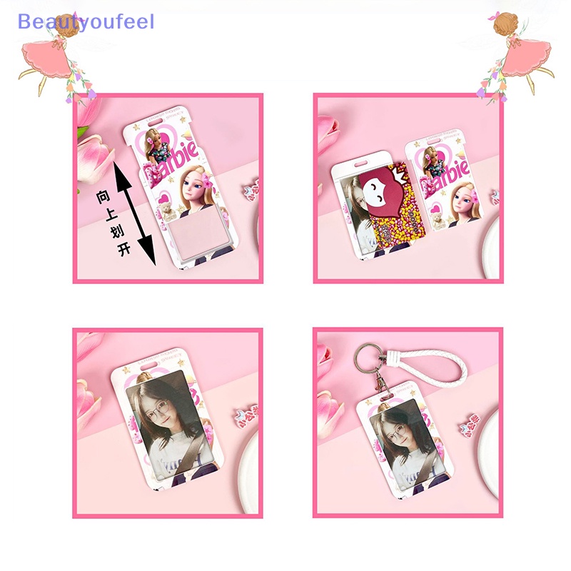 beautyoufeel-เคสใส่บัตรอาหาร-abs-แบบสไลด์ได้-ลายเจ้าหญิงบาร์บี้-สําหรับนักเรียน