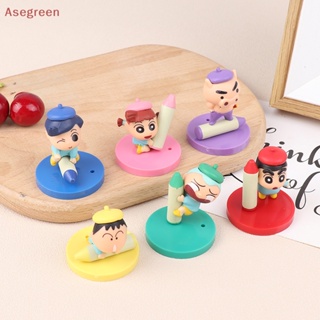 [Asegreen] ตุ๊กตาฟิกเกอร์ Kawaii Crayon ของขวัญวันเกิด ของเล่นสําหรับเด็กผู้ชาย และเด็กผู้หญิง 6 ชิ้น ต่อชุด