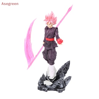 [Asegreen] โมเดลฟิกเกอร์ PVC รูปปั้นอนิเมะ Dragon Ball Rose Goku Super Saiyan Zamasu พร้อมไฟ LED สําหรับตกแต่งห้อง