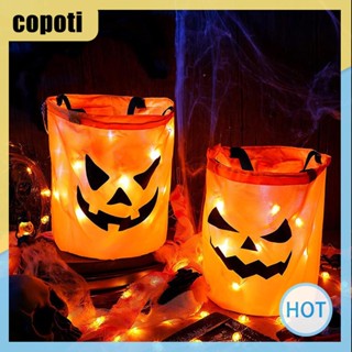 Copoti ถุงขนม ขนาดใหญ่ มีไฟ LED สําหรับปาร์ตี้ฮาโลวีน