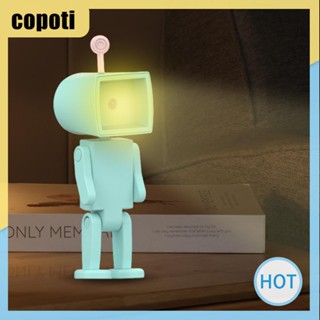 Copoti โคมไฟข้างเตียง LED รูปมนุษย์อวกาศ ปรับได้ ของขวัญสําหรับเด็ก ตกแต่งบ้าน