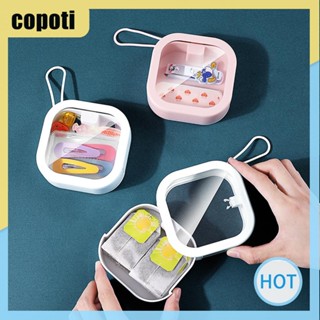 Copoti กล่องเก็บของใส วางซ้อนกันได้ แบบพกพา สําหรับเก็บไม้กวาดผูกผม สําหรับบ้าน