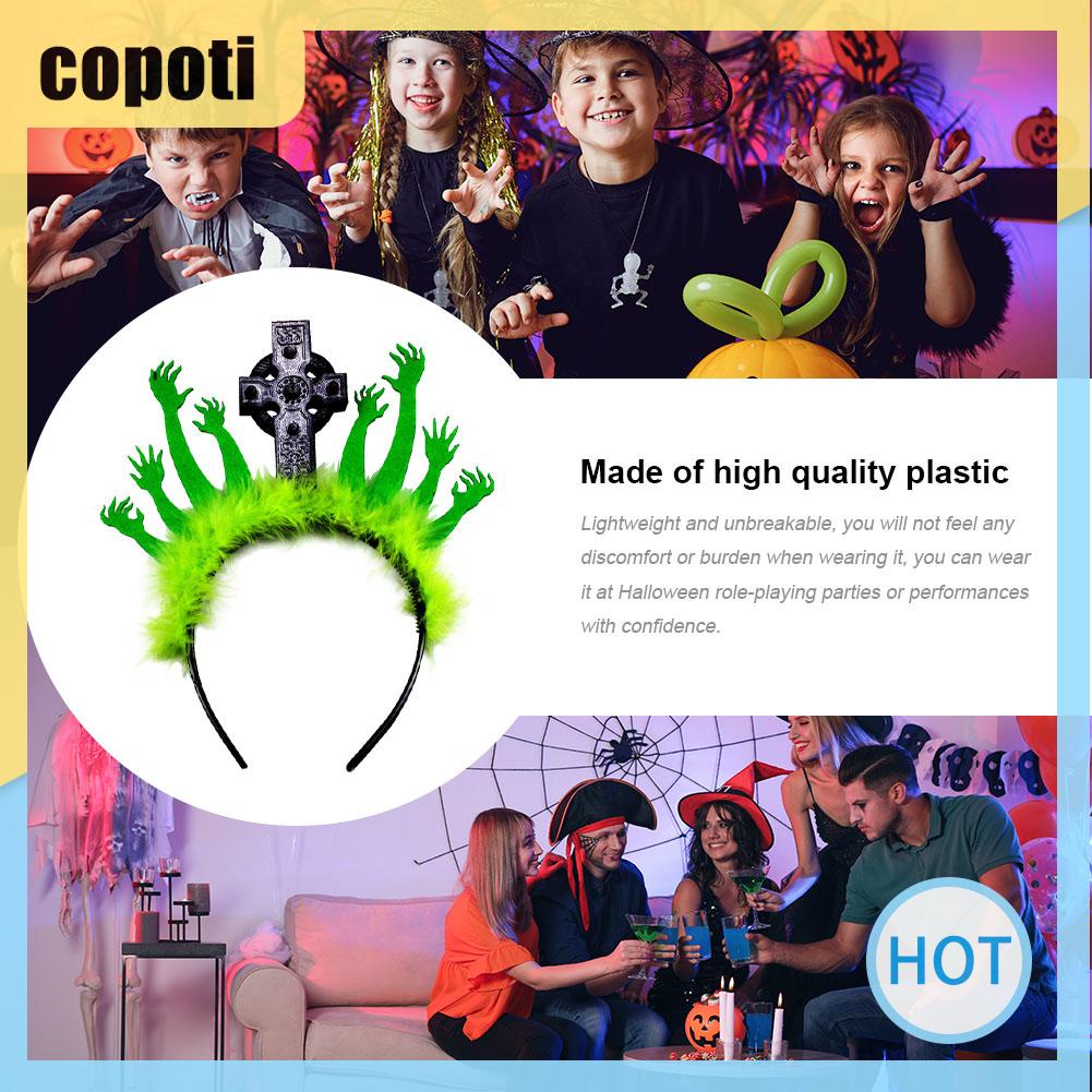 copoti-ที่คาดผมคอสเพลย์ผี-ขนฟู-อเนกประสงค์-สําหรับปาร์ตี้ฮาโลวีน-งานพรอม-วันหยุด-บ้าน