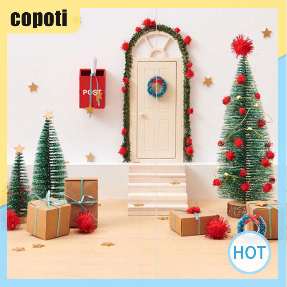 copoti-ชุดบ้านตุ๊กตาไม้-รูปโนมคริสต์มาส-สําหรับตกแต่งบ้าน-27-ชิ้น