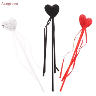 [Asegreen] ไม้กายสิทธิ์คอสเพลย์ รูปหัวใจ ประดับกลิตเตอร์ พร็อพสําหรับปาร์ตี้ฮาโลวีน วันเกิด 1 ชิ้น