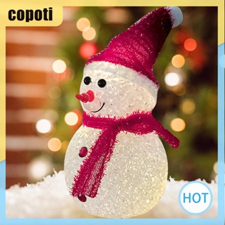 Copoti โคมไฟ LED รูปสโนว์แมน ใช้แบตเตอรี่ สําหรับตกแต่งบ้าน สนามหญ้า คริสต์มาส