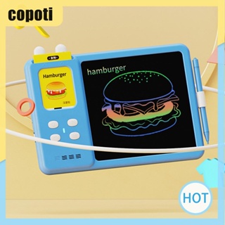 Copoti การ์ด LCD เครื่องเรียนรู้ การพูดที่มีสีสัน ของเล่นบําบัด ของขวัญสําหรับเด็กวัยหัดเดิน 3-6 ปี สําหรับบ้าน