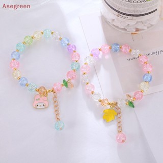 SANRIO [Asegreen] สร้อยข้อมือคริสตัล เครื่องประดับ สไตล์เกาหลี สําหรับแฟนสาว