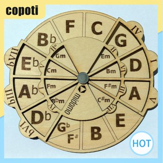 Copoti แผ่นคอร์ดเมโลดี้ ทรงกลม หมุนได้ สําหรับกีตาร์ เพื่อการเรียนรู้