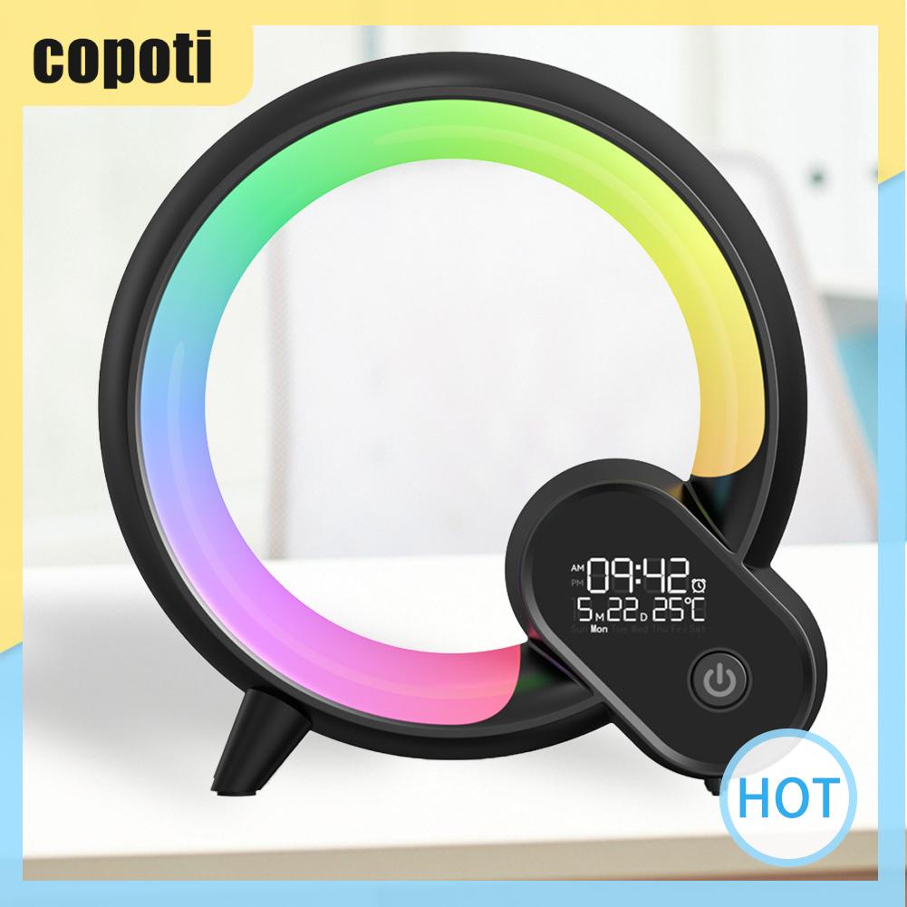 copoti-นาฬิกาปลุก-led-rgb-ลําโพงบลูทูธ-ควบคุมผ่านแอพ-หลากสี-สําหรับบ้าน