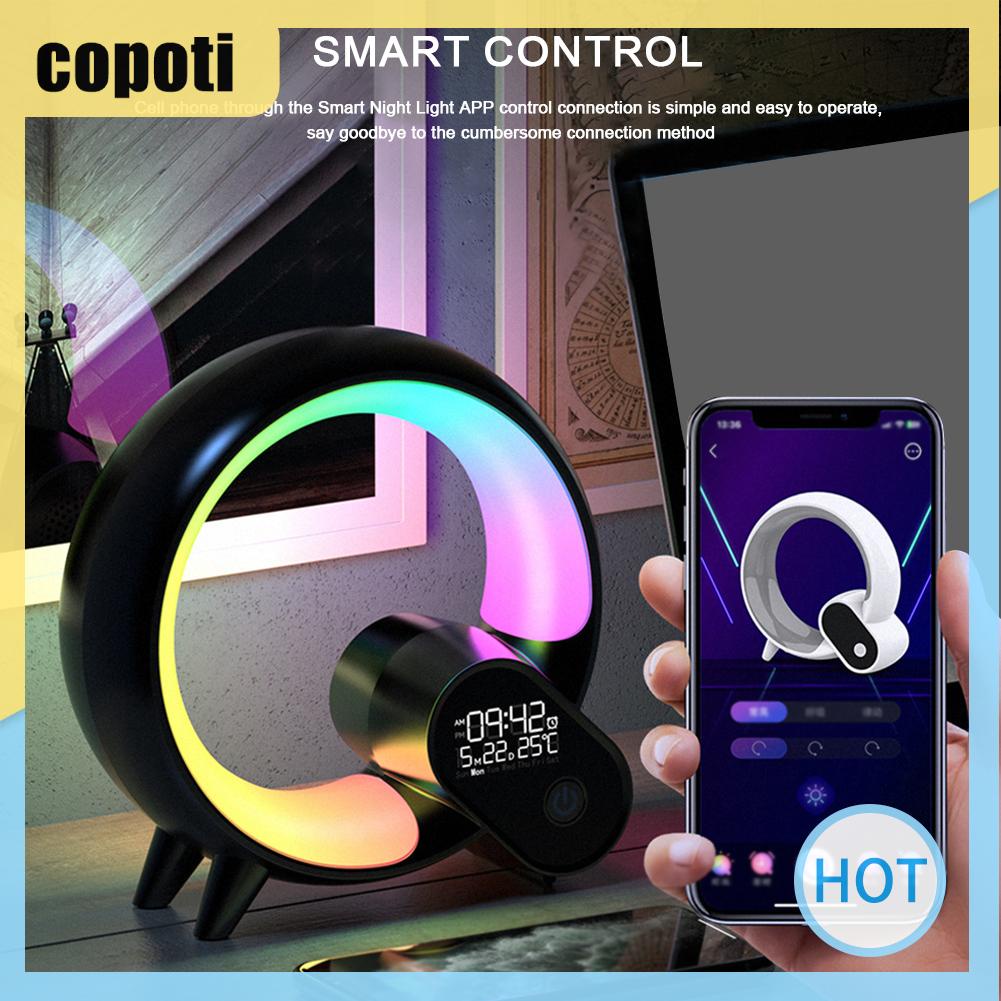 copoti-นาฬิกาปลุก-led-rgb-ลําโพงบลูทูธ-ควบคุมผ่านแอพ-หลากสี-สําหรับบ้าน