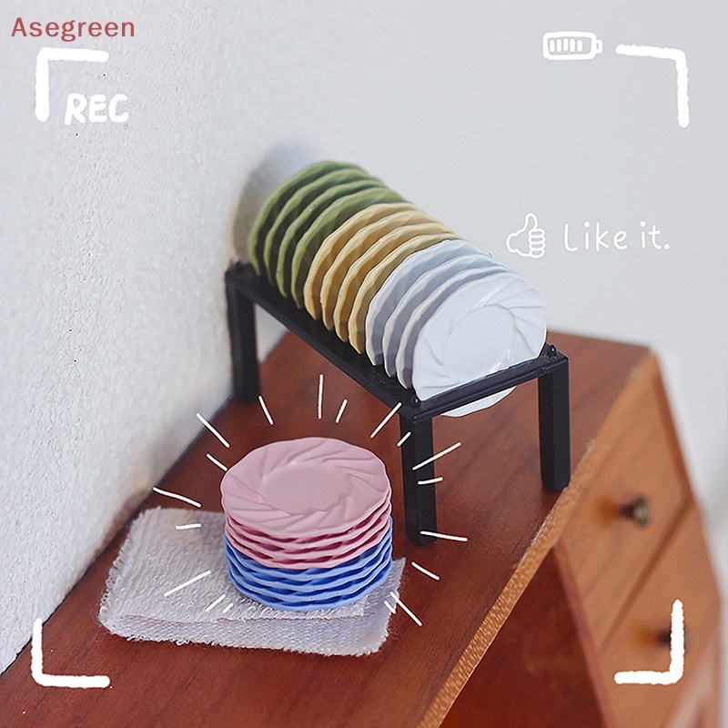 asegreen-โมเดลจาน-ขนาดเล็ก-สําหรับตกแต่งบ้านตุ๊กตา-4-ชิ้น-ต่อชุด