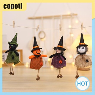 Copoti จี้รูปแมวผีแม่มด สีดํา สําหรับแขวนตกแต่งบ้าน สวน ฮาโลวีน