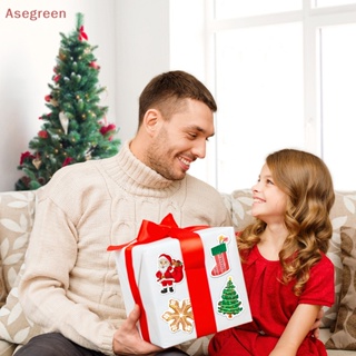 [Asegreen] สติกเกอร์เลเซอร์ ลายคริสต์มาส กันน้ํา สําหรับตกแต่งปาร์ตี้คริสต์มาส