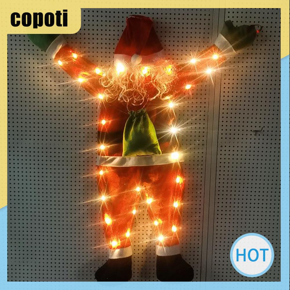 copoti-ซานต้าปีนเขา-ขนฟู-พร้อมไฟ-led-แบบนิ่ม-สําหรับแขวนในบ้าน-และนอกบ้าน