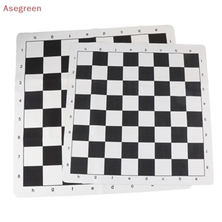 [Asegreen] กระดานหมากรุก หนัง PU นิ่ม ขนาด 43 ซม. 51 ซม. สีดํา และสีขาว แบบพกพา เพื่อการศึกษา สําหรับเด็ก