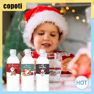 Copoti สติกเกอร์ฉลากขวดน้ํา ลายคริสต์มาส สําหรับตกแต่งบ้าน 24 ชิ้น