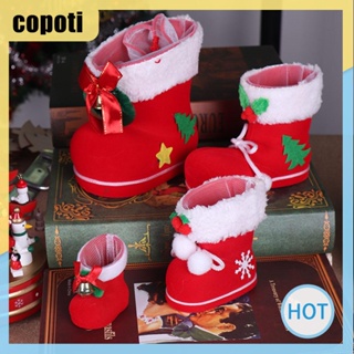 Copoti ถุงขนม รองเท้าบูท ขนาดเล็ก สร้างสรรค์ สําหรับตกแต่งบ้าน คริสต์มาส