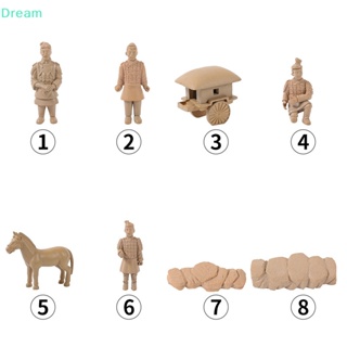&lt;Dream&gt; โมเดลเรซิ่น รูปนักรบดินเผา และม้า สไตล์โบราณ สําหรับตกแต่งบ้าน