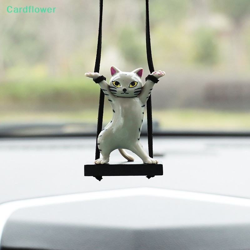 lt-cardflower-gt-จี้กระจกมองหลัง-รูปแมวน่ารัก-แบบสร้างสรรค์-สําหรับตกแต่งภายในรถยนต์-ลดราคา