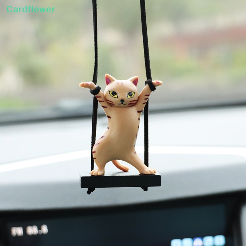 lt-cardflower-gt-จี้กระจกมองหลัง-รูปแมวน่ารัก-แบบสร้างสรรค์-สําหรับตกแต่งภายในรถยนต์-ลดราคา