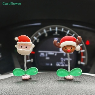 <Cardflower> แผงคอนโซลกลางรถยนต์ ลายซานตาคลอส กวางเอลก์ ของขวัญ