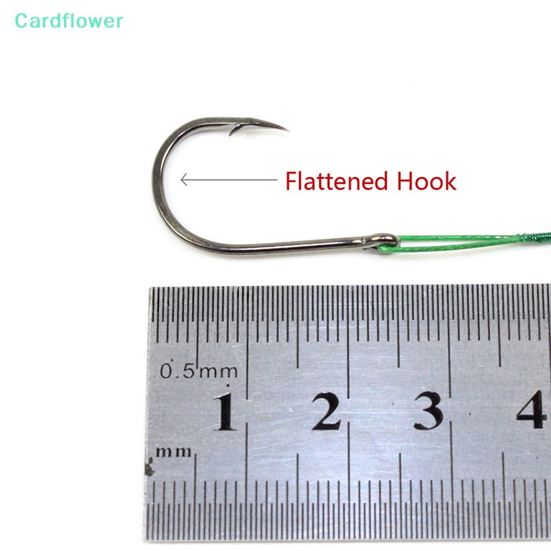 lt-cardflower-gt-สายเบ็ดตกปลา-ลวดเหล็ก-ป้องกันการกัด-พร้อมตะขอ-22-ซม-10-ชิ้น-ต่อแพ็ก
