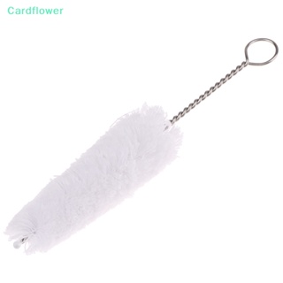 <Cardflower> แปรงทําความสะอาดปากแซกโซโฟน ด้ามจับโลหะ สําหรับ Clarinet Alto Tenor Soprano Sax Flute Trumpet 1 ชิ้น