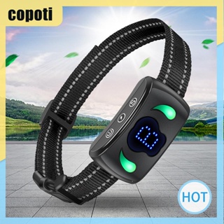 Copoti ปลอกคอควบคุมการเห่า จอแสดงผล LED ขนาดเล็ก กลาง ใหญ่ ชาร์จได้ สําหรับบ้าน