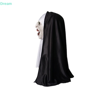 &lt;Dream&gt; The Horror Scary Nun Latex Mask พร้อมผ้าพันคอคอสเพลย์ สําหรับปาร์ตี้ฮาโลวีน