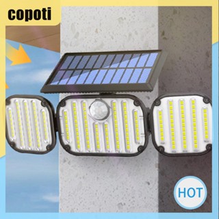 Copoti โคมไฟติดผนัง ตรวจจับการเคลื่อนไหว พลังงานแสงอาทิตย์ 2400mAh สําหรับบ้าน ลานบ้าน