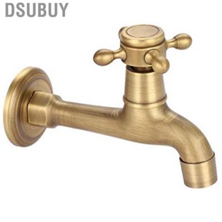 Dsubuy Copper Sink Faucet Vintage Single Cold Water Tap European Style Kitchen Mop Pool Faucet with Extended Design