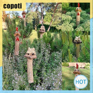 Copoti รูปปั้นเรซิ่น รูปไก่ตลก สําหรับตกแต่งบ้าน สวน