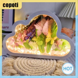 Copoti โคมไฟข้างเตียง ลายผีเสื้อ ก้อนเมฆ โรแมนติก DIY สําหรับของขวัญวันเกิด บ้าน