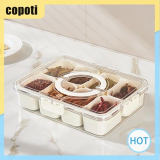 Copoti กล่องเก็บเครื่องปรุง 4/8 ช่อง แบบพกพา สําหรับบ้าน ห้องครัว